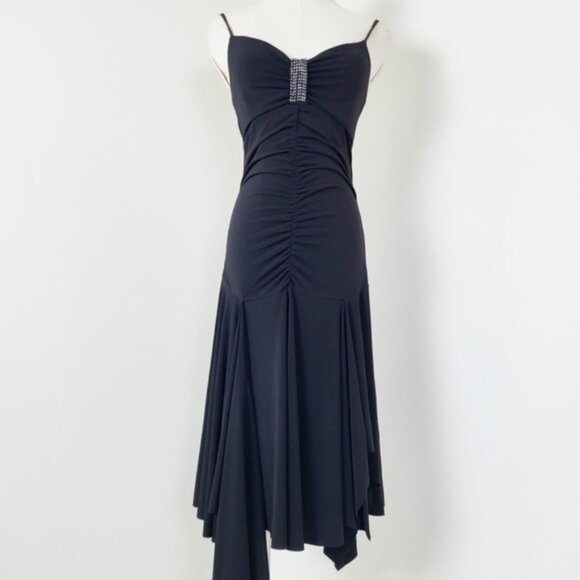 Y2K Fairy Midi Prom Dress Drop Waist Sleeveless Spaghetti Straps Tank - Picture 3 of 13